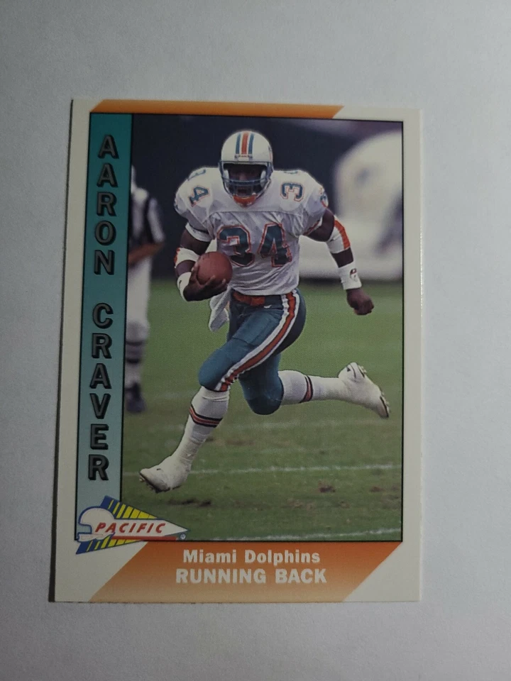 AARON CRAVER 1991 PACIFIC FOOTBALL CARD # 607 D4790 - Image 1 of 1