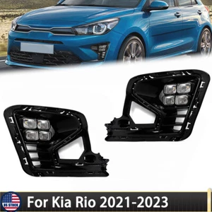 LED DRL Daytime Running Front Bumper Turn Signal Fog Lamp For KIA RIO 2021-2023 - Foto 1 di 9