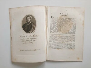 1818 Ortolani Ritratto/Bio Feace Architetto Inventore dell'Acquedotto, Agrigento - Foto 1 di 1