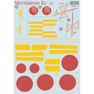 Mitsubishi Ki-21 Part 2 Decal Wet for airplane Scale 1:48 Print Scale 48-274 - Picture 1 of 3