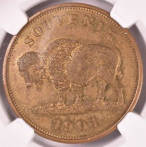 1901 Buffalo Dollar Pan American Exposition NY HK-291 - NGC MS62 
