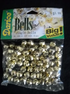 Jingle Bells by Darice 3/8" Gold Tone package of 72 - Bild 1 von 2
