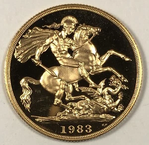 1983 Great Brittan Proof Gold 2lb. .4708oz Pure. - Picture 1 of 3