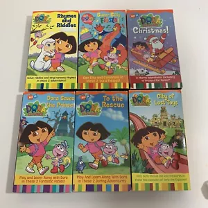 Lot Of 6 Nick Jr Dora the Explorer Kids Cartoon VHS Tapes Fiesta, Lost Toys More - Picture 1 of 6