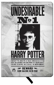 Cuaderno de diario de tapa dura 128 piezas de tapa dura Harry Potter 19048 insuperable n.o 1 5,75x8,25 - Imagen 1 de 1