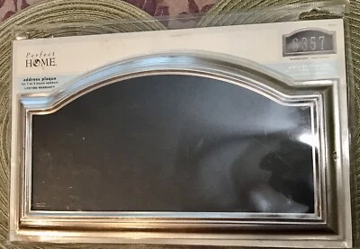 NEW BRUSHED NICKEL PERFECT HOME ADDRESS PLAQUE 1-5 NUMBERS /GIFT 4 NEW HOMEOWNER - Image 1 of 4
