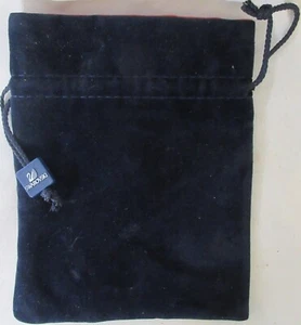 Swarovski Crystal Velvet Pouch Jewelry Bag Dark Blue Red Lining NICE Ships Free - Picture 1 of 4
