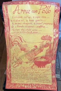Geschirrtuch Arroz Con Pollo Hühnersuppe Quittung 15 1/2” B 26 3/4” L - Bild 1 von 2