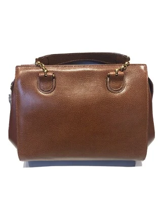 Bolso Mujer Linea 86 Italia Cuero Marrón Doble Asas Cadena’s Foto 1 de 4