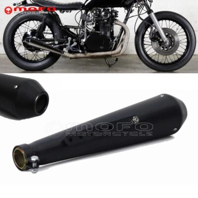 Tubo silenciador de escape de 18 pulgadas para Café Racer Honda CGL125 Yamaha SR400 Suzuki TU250X Foto 1 de 4