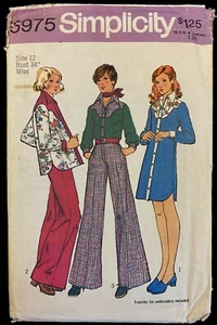 UC Gr. 12 B 34 Western Hemd Anzughose TRANSFER Simplicity 5975 Muster Vintage 70er - Bild 1 von 2