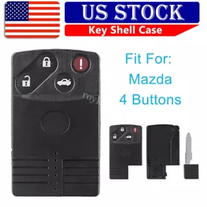 For MX-5 Miata Mazda RX8 Remote Key Shell Case Fob 4 Buttons BGBX1T458SKE11A01 - Picture 1 of 10