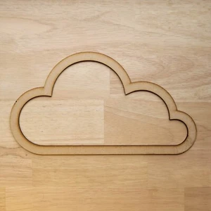 Wooden MDF Cloud Outline Shape Sizes Weather Hanging Mobile Dream Catcher Blank - Picture 1 of 8