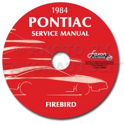 1984 Firebird and Trans Am Shop Manual on CD-ROM 84 Pontiac Repair Service - Image 1 of 2