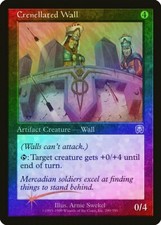 Crenellated Wall FOIL Mercadian Masques HEAVILY PLD Uncommon CARD ABUGames