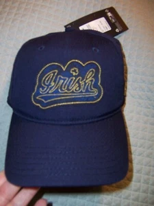 NWT Notre Dame Under armour logo Men's Adjustable Cap Hat One size stitched Blue - Picture 1 of 3