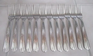 12 Oneida UNITY Stainless 8 1/2" Large Dinner Forks USA Flatware Set of 12 - Picture 1 of 4
