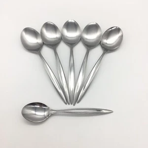 Linmark Stainless Steel LNM1 Lot - 5 Soup Spoons - 1 Tea Spoon Flatware - Picture 1 of 8
