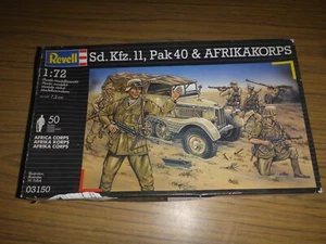Revell Sd.Kfz.11 Pak 40 & Afrikakorps 50 Soldier Figures New Model Kit 03150 - Picture 1 of 8