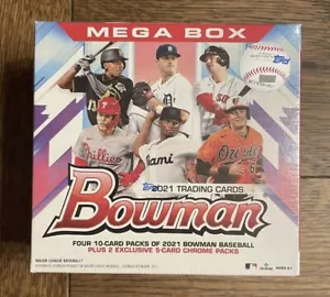 Mega caja de béisbol Topps Bowman 2021 - 50 tarjetas MLB - sellada de fábrica totalmente nueva - Imagen 1 de 2