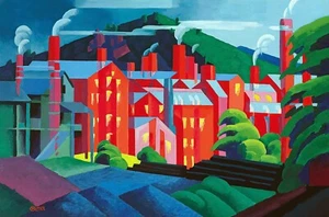 Reproducción de jersey Silkmills de pintura de Oscar Bluemner - Imagen 1 de 3