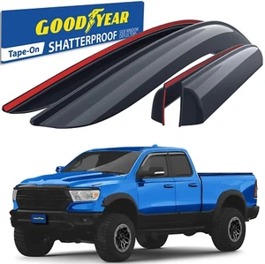 Sun Rain Visors Rain Guards for 2019-2025 Dodge Ram 1500 Quad Cab - Picture 1 of 8