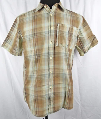 Northwest Territory Camisa Marrón A Cuadros Botón Delantero S/S Ventilada Pesca Senderismo M Foto 1 de 4