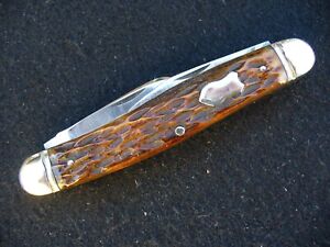 Vintage W R Case & Sons 63092S Brown Bone Knife 1914-20 Contract Knife!! VG++++