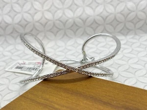 Swarovski Humming Cuff 5343744 Silver tone M Criss Cross Bracelet - Picture 1 of 16