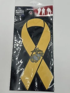 Mitchell Proffitt Marine Corps USMC Yellow Ribbon With EGA Magnet - Picture 1 of 2