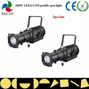 DJ Stage Light 300W LEKO LED Profile Spot Light Warm White Church Wedding 2pcs - Picture 1 of 6