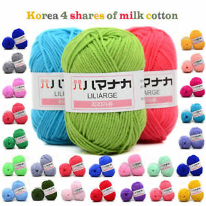 Chic 42 Colors Crochet Super Soft Bamboo Cotton Knitting Yarn Baby Wool Yarn