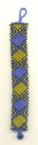 Bracciale Perline Colori Blu e Oro - Foto 1 di 1