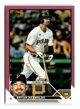 2023 Topps Bryan Reynolds  #570 Mother's Day Hot Pink /50 Pittsburgh Pirates