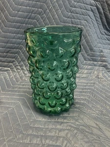 Vintage Blenko Husted Mid Century Green Vase 10 Inches - Picture 1 of 7