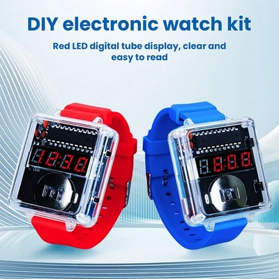 Hágalo usted mismo Kit Electrónico Rojo LED Pantalla Digital Reloj Hágalo Usted Mismo Proyecto de Soldadura Práctica