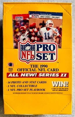 1990 NFL Pro Set Football Series 2 (36 Packs) Box - Factory Sealed New - Image 1 of 4