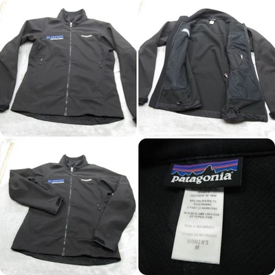 Chaqueta Patagonia Adze Mujer Mediana Negra Térmica Softshell Resistente al Agua Logo Foto 1 de 4