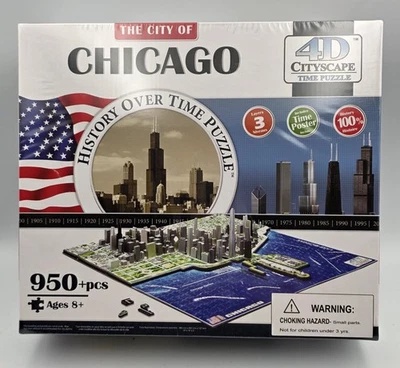 The City of CHICAGO: History Over Time 4D Cityscape Puzzle (New | NIB | Sealed) - Image 1 of 2