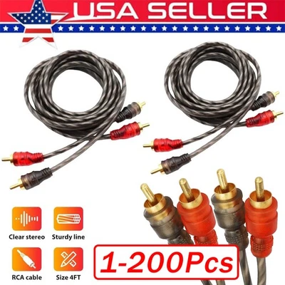 200X RCA Audio Cable Twisted Pair with Noise Reduction Interconnect Amp Wire Lot - Image 1 of 4
