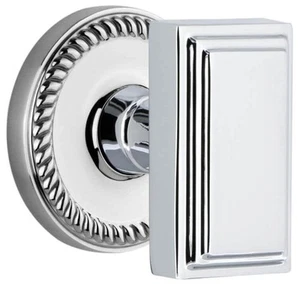 Grandeur NEWCAR_PSG_234_CS Carre Solid Brass Passage Door Knob - Chrome - Picture 1 of 1