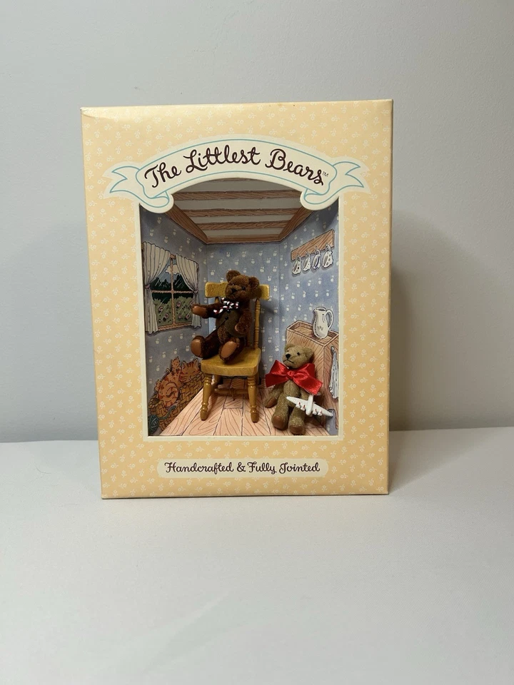 1994 Littlest Bears by Gund #7022 GRANDFATHER & GRANDSON, 2.75" Brand New in Box - Image 1 of 4