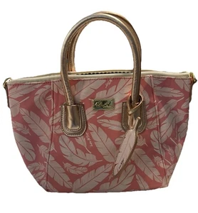 Betsey Johnson Luv Betsey Pink Palm Leaf Rose Gold Bag - Picture 1 of 6