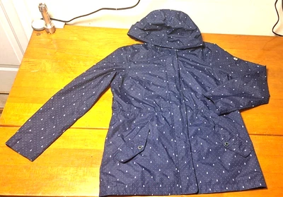 Barbour легкий парка водонепроницаемый синий горошек размер UK14 США 10 - Изображение 1 из 4