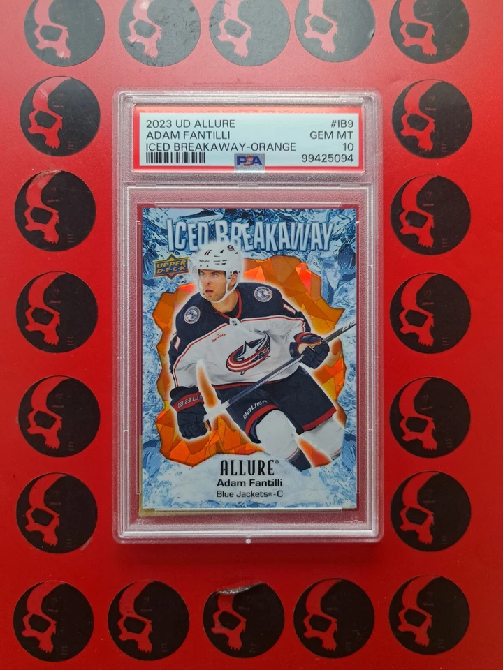 2023-24 Adam Fantilli Allure Iced Breakaway /399 PSA 10 Orange Rookie #IB-9 RC  - Image 1 of 2