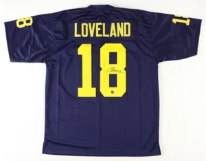 Colston Loveland Signed Michigan Wolverines Jersey (Beckett) 2023 National Champ - Picture 1 of 7