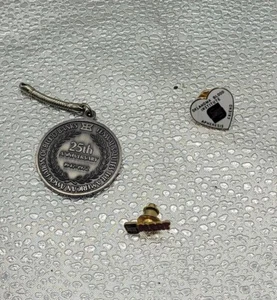 Oklahoma Blood Institute Enamel Lapel Hat Pins Key Chain Lot (3) - Picture 1 of 15