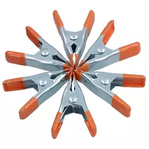 2 Zoll Federstahl Klemmen Set Metall mit Gummiprotektoren und Griffen 6-teilig TE735 - Bild 1 von 6