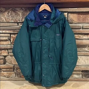 Vintage Patagonia Guide Parka Green Hooded Insulated Jacket - Picture 1 of 14