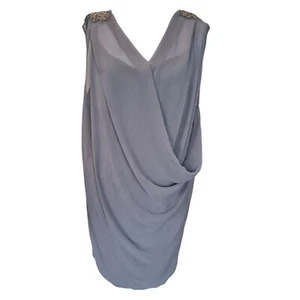 George Grey Midi Dress Size UK 16 Summer Party Going Out Cocktail - Picture 1 of 7
